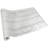 PLUS Home きれいにはがせる 壁紙シール 木目 ホワイト 防水 45cm×10m (クラシック ホワイト)