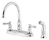 Pfister Harbor 2-Handle Kitchen Faucet with Side Spray, Polished Chrome [並行輸入品]