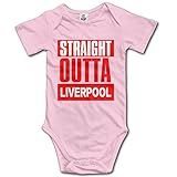 赤ちゃん&ベビー服 アメリカ ヒップホップ Straight Outta リヴァプール 半袖ロンパース 夏 女の子 男の子 24 Months ピンク