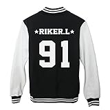 Fanstown Fanshion Rock Bands野球ジャケットベースボールジャケットHoodie withアクセサリーブラック# 2