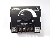 12V 24V 調光器 明るさ調整 パワーコントローラー 30A
