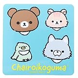 リラックマ[ビッグシール]ダイカットビニールステッカー/Plain Rilakkuma フェイス チャイロイコグマ