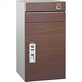 ユニソン　宅配ポスト　コルディア100　ポスト有り　右開きタイプ　前入れ後出し　木目調『一戸建て用 屋外』 ウォールナット