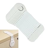 Idealgo Pack of 10 Staps Child Safety Locks for Cabinets & Appliances. Baby Locks,for Cabinets, Door
