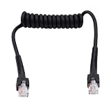 cablecc ストレッチコイル RJ45 Cat6 8P8C UTP オス - オス ケーブル LAN イーサネット ネットワーク パッチコード 100cm