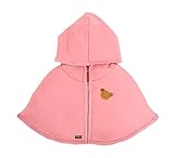 ベアソフト6-24ヶ月の冬の暖かいケープかわいいデザインマント、ピンク