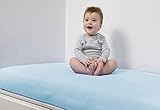 BSensible、選択、自然通気性5 Sides防水性フィットベビーベッドシートプロテクター Crib Sheet (52"x 28"x 6") ブルー 5546902299364