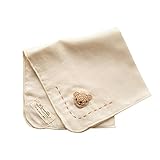 日本製　オーガニックコットン　うさぎ手編みモチーフ　ガーゼハンカチ　Amorosa mamma　アモローサマンマ