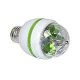 Kicode E27 3Wフルカラー回転灯 LEDストロボ電球 マルチカラーを変更します