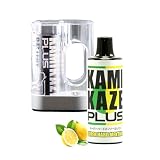 KAMIKAZE PLUS カミカゼ プラス 本体＋スーパーハードメンソール×レモン 電子タバコ vape シーシャ 大容量 水蒸気タバコ ベイプ 爆煙 カートリッジ交換可能 持ち運び便利 禁煙グッズ ニコチン0 タール0