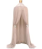 HUNTERMAX 蚊帳 天蓋 オシャレ カーテン モスキートカーテン 虫除け 可愛い円形蚊帳 ロマンチック お姫様 気分 吊り下げタイプ 取り付け簡単 収納便利 部屋飾り 子供部屋カーテン 7色 (