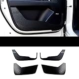 SENYAZONマツダcx8専用ドアキックガード フロントドアキックマット ドアトリムカバー 汚れ キズ防止カバー 運転席側 助手席側 後部席両側用 内装パーツ カスタム 4点セット車種専用設計(カーボン調）適合マツダ (黒)