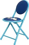 子供用パイプ椅子『キッズスリムフォールディングチェアー』【IT】ブルー(#9880472-94632)サイズ：幅28×奥行37×高さ51cm【パイプ椅子 パイプイス パイプいす 折りたたみ 折り畳み 簡易チェアー 子供部屋 キッズ用 子供用