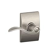 Schlage F40 ACC 619 CEN Century Collection with Accent Privacy Lever, Satin Nickel [並行輸入品]