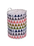 Foldable Laundry Hamper Basket for organizing baby clothestoys (Color triangle) [並行輸入品]