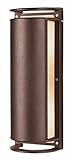 Access Lighting Poseidon Outdoor LED Bulkhead - Bronze Finish with Ribbed Frosted Glass Shade [並行輸入品