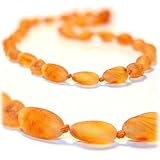 The Art of Cure Baltic Amber Teething Necklace (Unisex) (RAW HONEY BEAN) - 100% Authentic Certificat