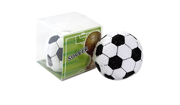 Amazon サッカーボールwithショーケース タオルペット折り紙 13 X 14 ハンドタオル 100 コットンのベビーシャワーの贈り物 結婚式 バレンタイン 誕生日 ギフト クリスマス イースター 装飾 受注生産プロジェクト フェイスタオル ホーム キッチン