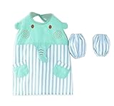 [象-7]コットンの子供のエプロンの料理ペインティングスモックキッズアーティストエプロン