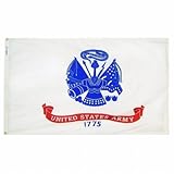 Annin Flagmakers 439022 12 in. x 18 in. Nylon-Glo Flag - U.S. Army