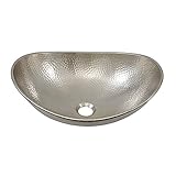 Sinkology SB305-19N Hobbes 19 Inch Above Counter Vessel Sink Handcrafted In Hammered Nickel [並行輸入品]