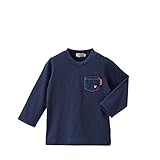 ダブルB(mikihouse) Everyday Double B デニムポケット付き長袖Ｔシャツ (80-130cm) (80cm, 長袖-紺（03）)