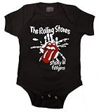 Rolling Stones Sticky Fingersユニセックスベビー乳児ボディスーツロンパース、ブラック