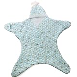 BEREAM ベビー スリーパー おくるみ コットン スリーパー 星型 アフガン 新生児 (ドット / グリーン)