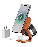 KU XIU X40 Turbo Qi2.2 25W マグネット式ワイヤレス充電器 折りたたみ 3in1 ワイヤレス充電ステーション iPhone 17/16/15/14/13/12対応 iWatch & AirPods 5W対応 アルミニウム合金設計 オレンジ