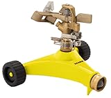 Dramm Corporation 10-15033 Yellow Premium Impulse Sprinkler With Heavy Duty Meta