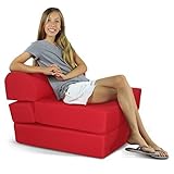 Children's Studio Chair Sleeper Jr. Twin 24", Red [並行輸入品]