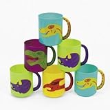 Dozen Plastic Dinosaur Mugs by FE by FE