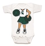 ミシガン州状態Heads Up 。Cheerleader Baby Onesie
