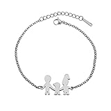 blisscomdep 1個Lovelyファミリの3つの人ペンダントブレスレットorネックレスカジュアル装飾ジュエリーギフト – ステンレススチール Bracelet 44JBYDM10G0GZTI3