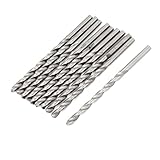 uxcell ツイストドリルビット　ドリル刃　3.4mmx50mm　高速度鋼　ストレートシャンク　10個入り