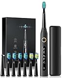 電動歯ブラシ 歯ブラシ 音波歯ブラシ セット買い 替えブラシ8本 ケース付き ソニック 電動歯磨き IPX7防水　3モードと2分間オートタイ
