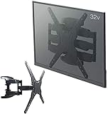 イーサプライ 壁掛けテレビ金具 アーム式 薄型 27～55インチ対応 耐荷重35kg 丈夫 ディスプレイ 前後 左右 首振り 角度調整 EEX-TVKA008