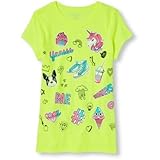 ザ・チルドレンズプレイス THE CHILDREN'S PLACE/ エモジ&ドゥードルネオングラフィックティ トップス半袖Tシャツ 7～8歳【並行輸入】