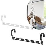 クローゼットハンガー スリム 省スペース クローゼット 整理 収納スペースアップハンガー 6連 スマート(ブラック)