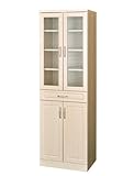 ホワイトナチュラル家具シリーズ　カップボード（高さ180cm）