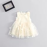 女の子の服 チュールワンピース 夏スカート Pojour 1-6歳キッズ用 子供かわいいキャミソール 綿 通気 黄色(100cm)