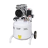 30Lコンプレッサー (ホワイト) 1馬力(0.75kW) 静音仕様(58db) オイルレス 縦型 メスカプラ付き-1馬力コンプレッサー【静音縦 30L】白-