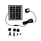 ノーブランド品1.5ワットソーラーウォーターポンプ プチ噴水 ソーラーパネルで省エネ　池でも使えるソーラー池ポンプ 庭ガーデン散水キット