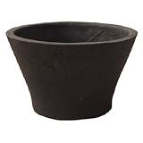 軽量コンクリート製 プランター 植木鉢 【ダークブラウン 直径30cm】 底穴あり