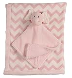 Little Beginnings Double Sided Flannel Fleece Infant Blanket with Elephant Lovie, Pink by Little Beg