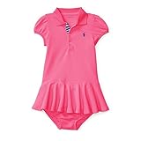 ラルフローレンの子供服　POLO　RALPHLAUREN　ベビー　女の子ツーピースセット　８０ｃｍ [並行輸入品]