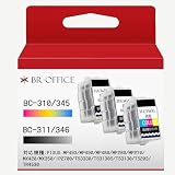 BR-office BC-310XL/311XL（BC-345XL/346XL共用）詰め替えインクカートリッジ キャノン用 CANON用 BC-310/345ブラクラ BC-311/346カラー 2個 BLACK+1個 COLOR 対応機種:PIXUS MP493/MP490/MP480/MP280/MP270/MX420/MX350/iP2700/TS3330【説明書付き／個別包装】