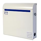 郵便ポスト　メールボックス　郵便受け　壁掛け　大型 大容量　北欧　ポスト 鍵付き　レバー式 Europeanシリーズ 5509BIG (ブルー)