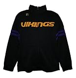 Minnesota Vikings大人用サイズMedium Wordmark Logo Full Zipトラックジャケット – ブラック/パープル/ゴールド