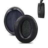 イヤーパッド FOR Sennheiser HD4.50BTNC/ HD4.40BT/HD4.30G/ HD350/HD458BT/HD400S に対応 交換 用 ヘッドホンパッド 防止音漏れ防止 <1組 > なんしつ 高密度フォームRuiMi（ブラック）